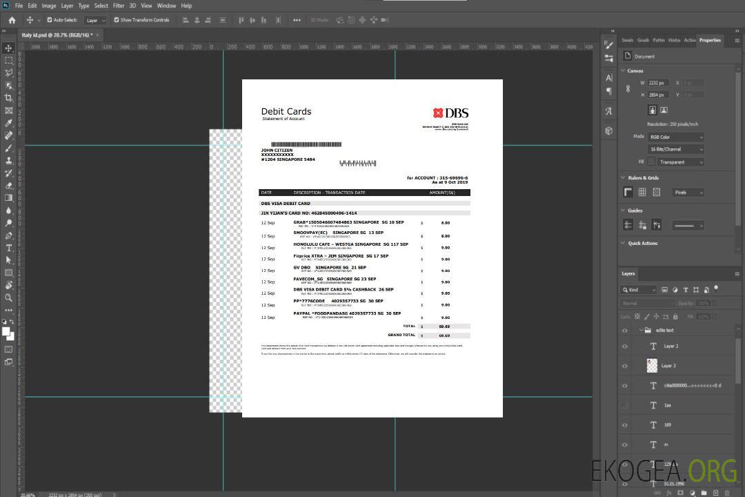 Modèle de justificatif de domicile de la banque DBS de Singapour au format .doc et .pdf template Modèle de justificatif de domicile de la banque DBS de Singapour au format .doc et .pdf template